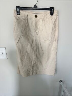 The Mainstreet exchange cream denim skirt